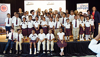 Great day at Barack and Michelle Obama Academy with, among others, Principal Robin Christian, Atlanta Public Schools Superintendent Dr. Meria Carstarphen, Former Georgia House Minority Leader Stacey Abrams, and lots of smiling children with their new glasses!