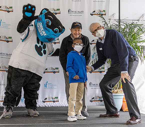 Sir Purr, Vision To Learn Champion Harry Blackford and Austin Beutner