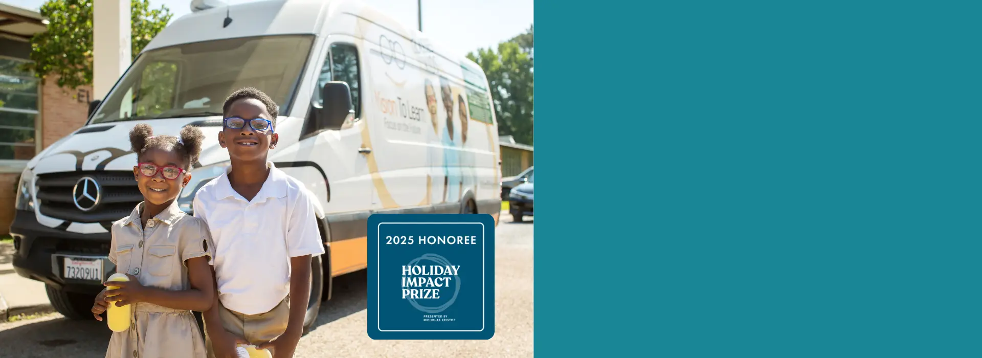 Vision To Learn is a 2025 Honoree, Holiday Impact Prize, presented by Nicholas Kristof