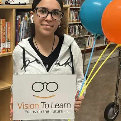 girl able to get her drivers license with new glasses