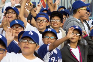 LA Doger child fans in their new glasses